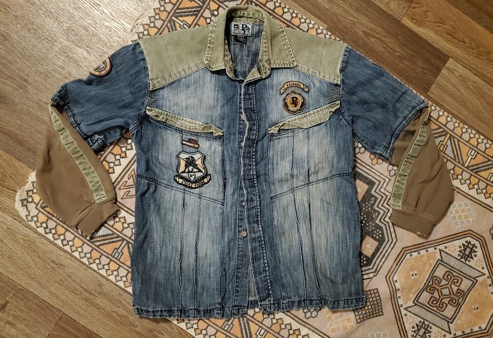 Rare Phat Farm Denim Jacket Vintage Y2K M